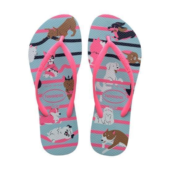 Imagem de Sandália havaianas feminina slim pets azul water 29/30