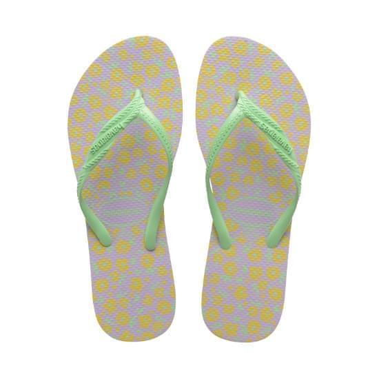 Imagem de Sandalia havaiana feminina fantasia romantica lilas calmo 41/42