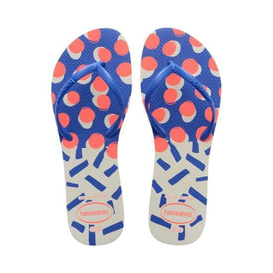 Imagem de Sandália havaianas feminina flat mix branco/azul estrela 41/42