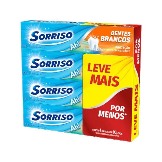 Imagem de Creme dental sorriso dentes brancos 90g | com 4 unidades leve mais pague menos