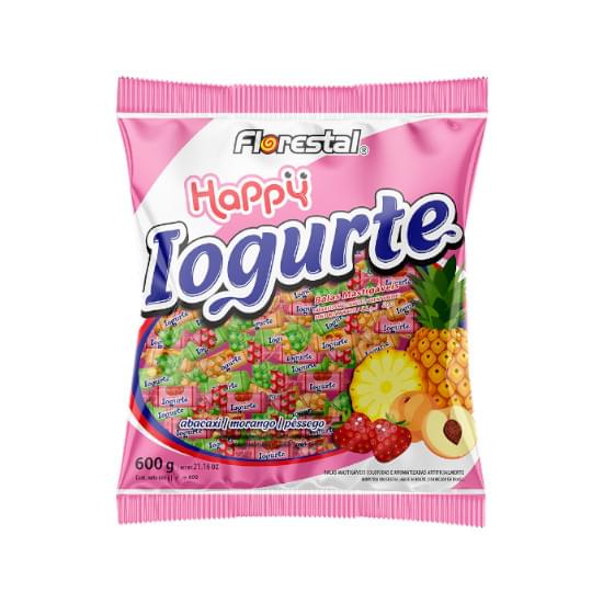 Imagem de Bala happy iogurte sortida 600g