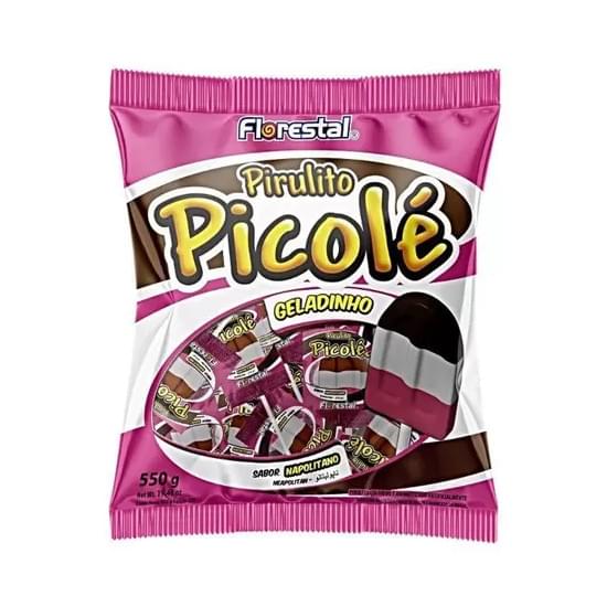 Imagem de Pirulito picole napolitano 550g com 50 unidades