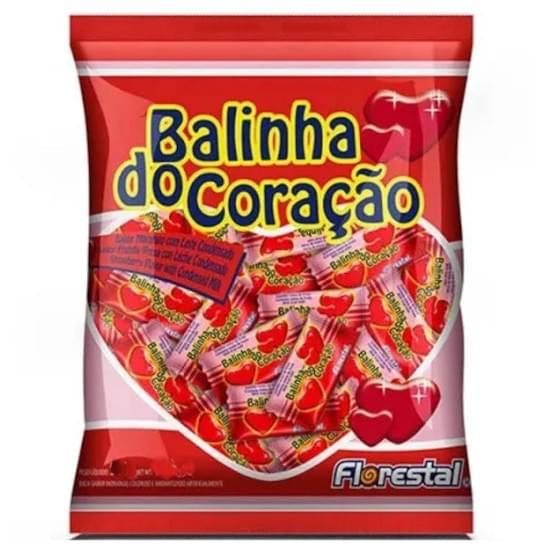 Imagem de Balinha coracao morango 48g