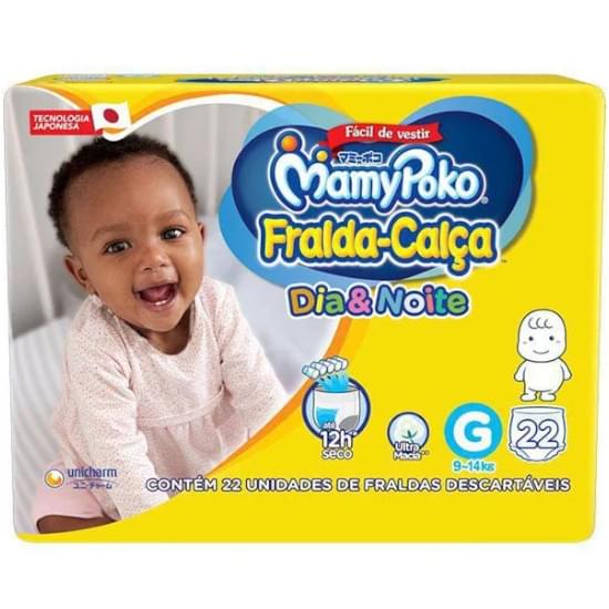 Imagem de Fralda-calça infantil mamypoko dia & noite jumbinho tamanho g | com 22 unidades