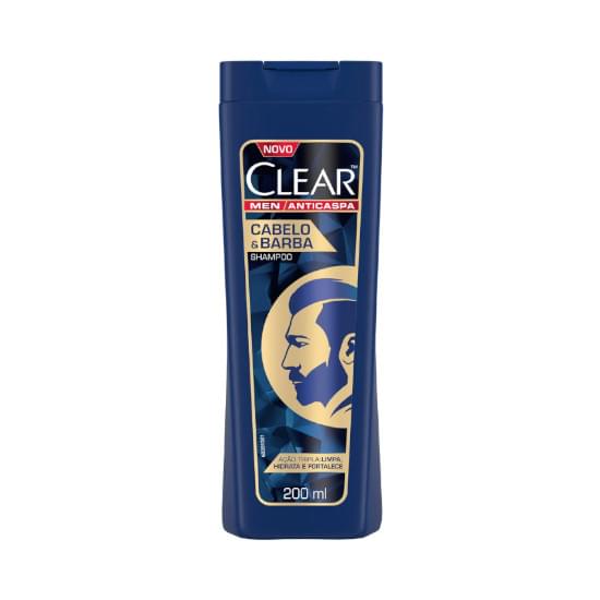 Imagem de Shampoo anticaspa clear men cabelo & barba 200ml