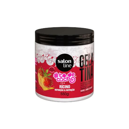 Imagem de Gelatina óleo de rícino #todecacho definição e nutrição salon line 550g