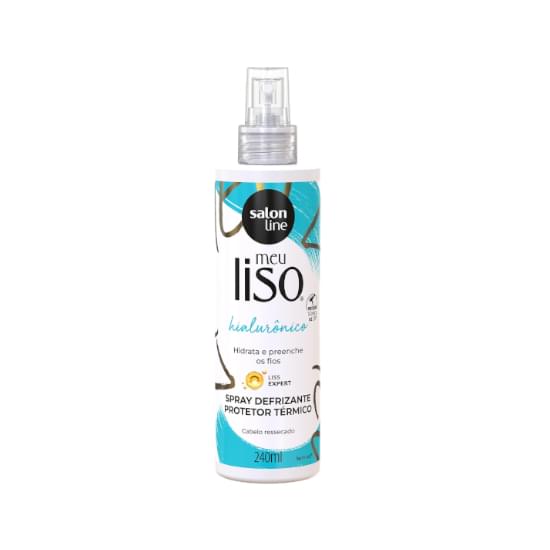 Imagem de Defrizante spray salon line protetor térmico meu liso spa capilar ácido hialurônico 240ml