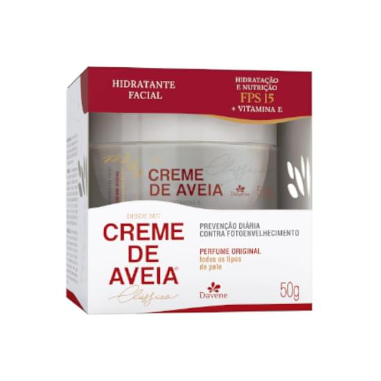 Imagem de Hidratante facial creme de aveia clássico davene 50g