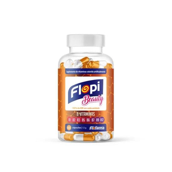 Imagem de Flopi beauty suplemento de vitaminas do complexo b | com 60 cápsulas