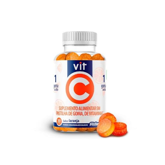 Imagem de Vit c suplemento em pastilhas de goma laranja 75g | com 30 unidades