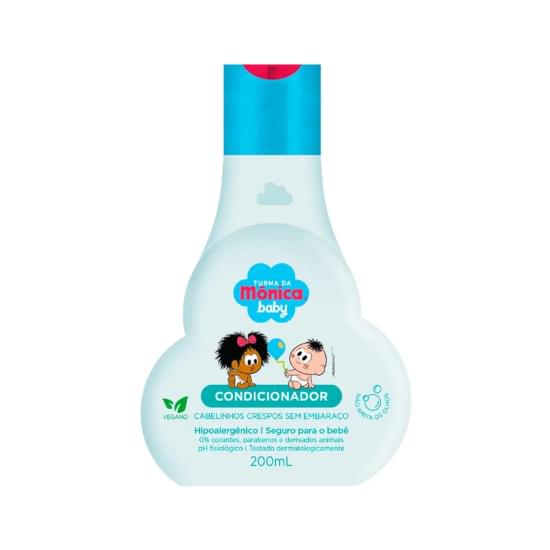 Imagem de Condicionador turma da mônica baby cabelinhos crespos sem embaraço 200ml