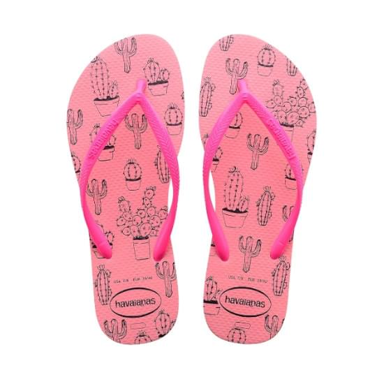 Imagem de Sandalias havaianas feminina slim cactus rosa macaron 35/36