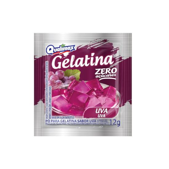 Imagem de Gelatina zero açúcar qualimax uva 12g | display com 15 unidades