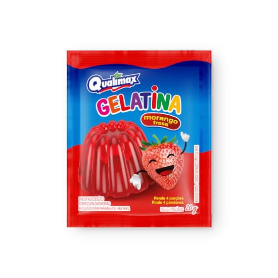 Imagem de Gelatina qualimax morango 20g | display com 15 unidades