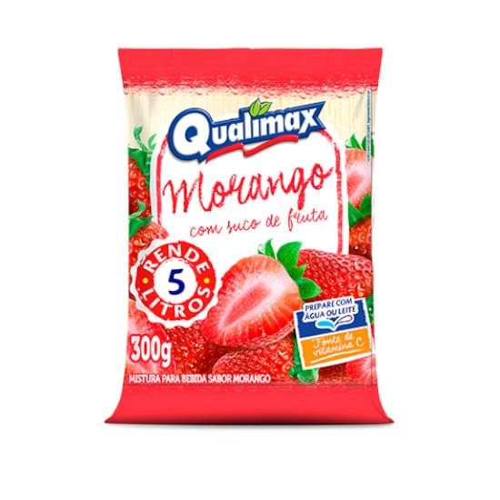 Imagem de Pó para refresco morango qualimax 300g