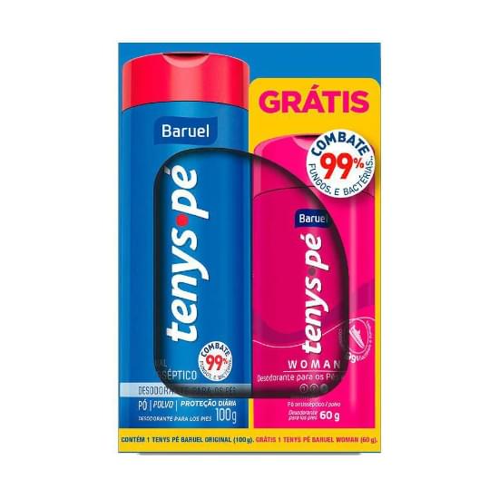 Imagem de Talco para pés tenys pé original 100g + grátis woman 60g