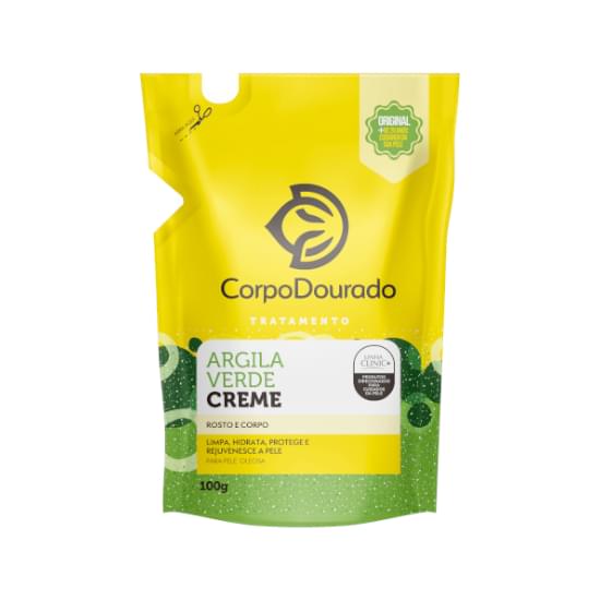 Imagem de Argila creme verde corpo dourado 100g