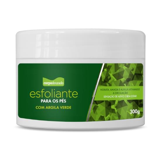 Imagem de Esfoliante para pés corpo-dourado com argila verde 300g