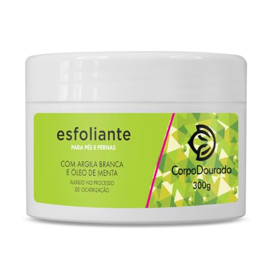 Imagem de Esfoliante para pés e pernas corpo-dourado com argila branca e óleo de menta 300g