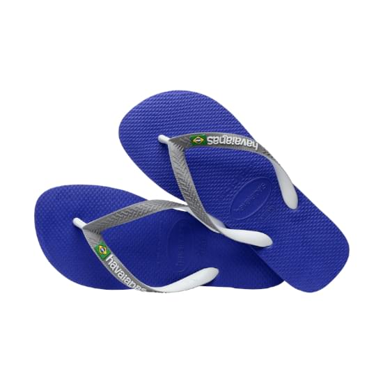 Imagem de Sandalias havaianas unissex top mix brasil azul naval 33/34