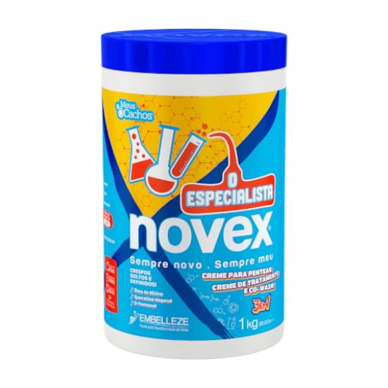 Imagem de Creme para pentear novex o especialista crespo solto com volume 3 em 1 1kg