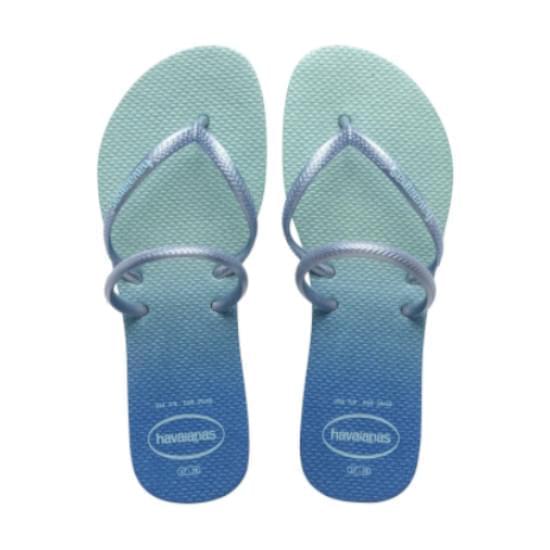 Imagem de Sandália havaianas feminina flat duo iridescent azul water 37/38