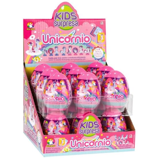 Imagem de Kids zone brinquedos com surpresa e partilhas eggs unicornio com 18 unidades