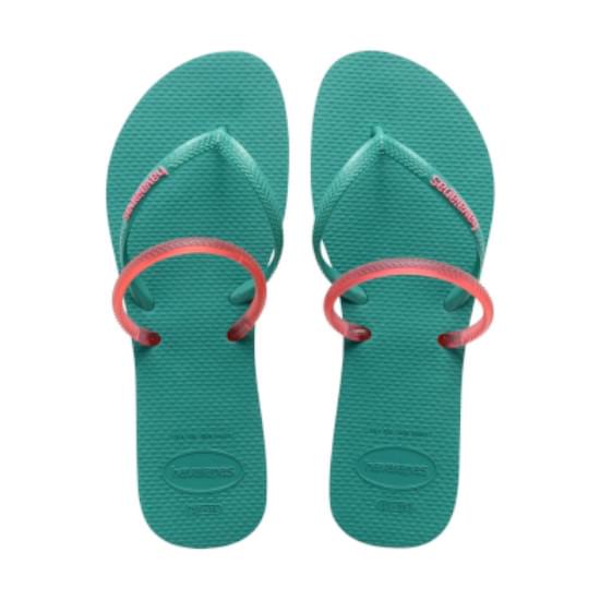 Imagem de Sandália havaianas feminina flat duo verde frescor 33/34