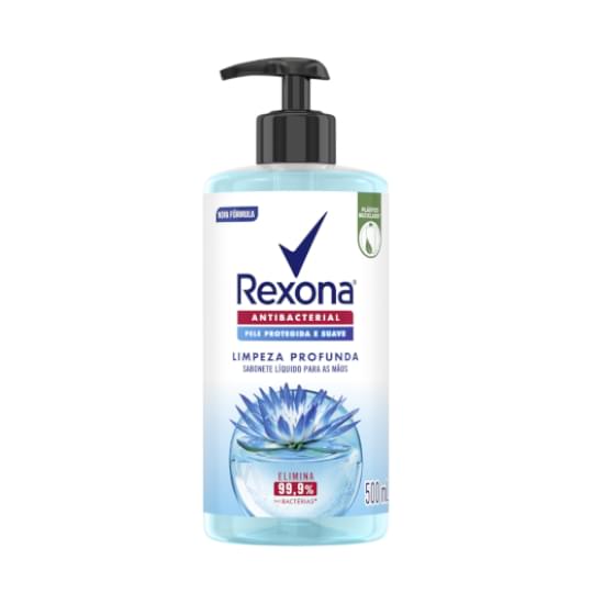 Imagem de Sabonete líquido antibacterial para as mãos rexona limpeza profunda 500ml