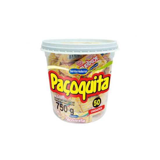 Imagem de Paçoquita rolha embalada 750g pote com 50 unidades