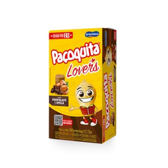 Imagem de Paçoquita lovers chocolate e avelã 360g com 24 unidades