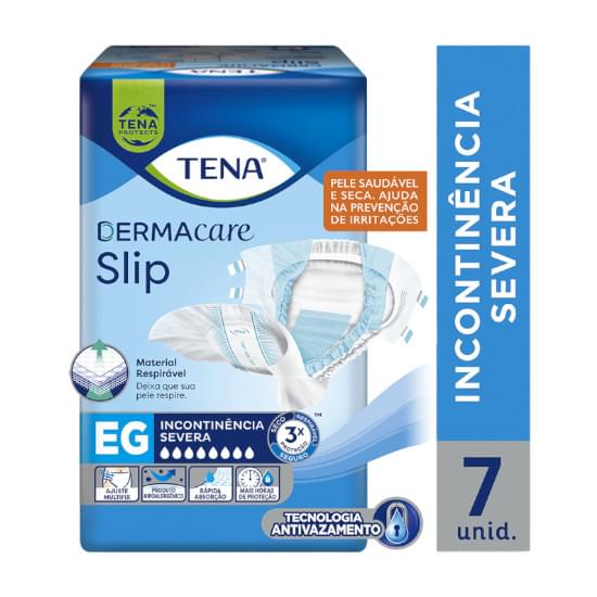 Imagem de Fralda geriatrica tena dermacare slip eg com 7 unidades