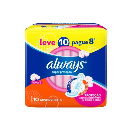 Imagem de Absorvente suave super proteção always leve 10 pague 8 unidades