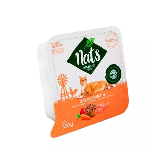 Imagem de Nats gatos adultos cubos de frango vegetais 100g m12