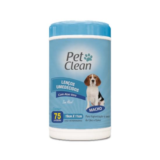 Imagem de Petclean lenço umedecido macho com 75