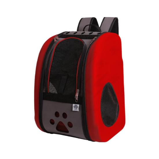 Imagem de Saks mochila de transporte para cães vermelho