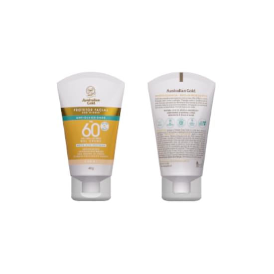 Imagem de Australian gold protetor solar facial gel creme cor 01 fps60 40g