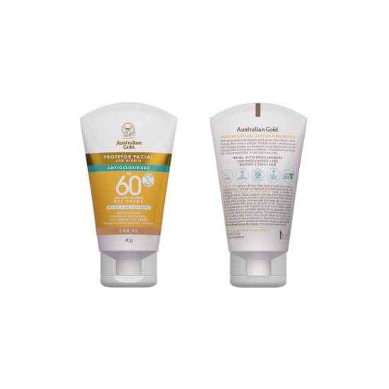 Imagem de Australian gold protetor solar facial gel creme cor 02 fps60 40g