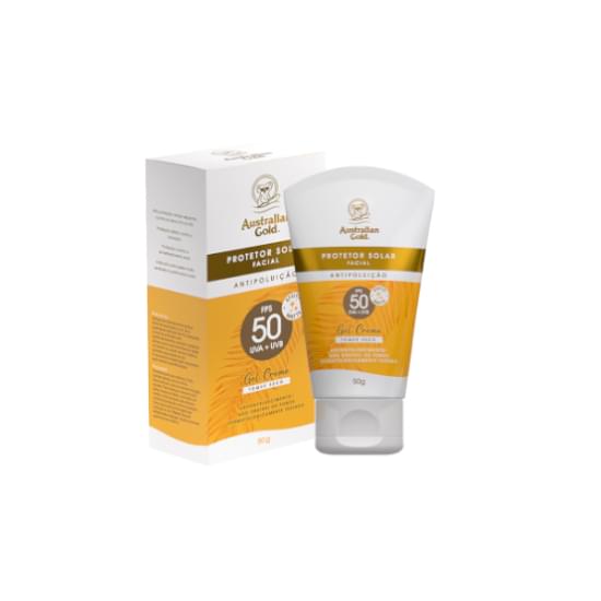 Imagem de Australian gold protetor solar facial gel creme fps50 50g