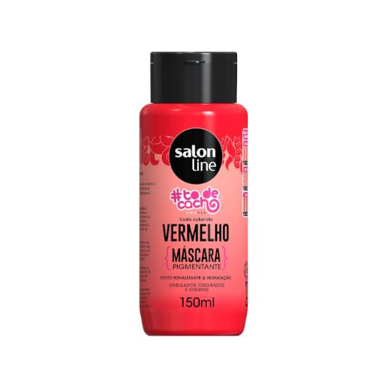 Imagem de Máscara pigmentante #todecacho vermelho salon line 150ml