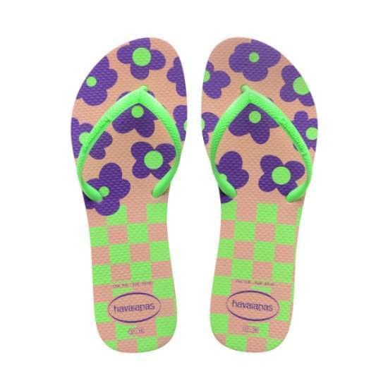 Imagem de Sandália havaiana feminina flat mix rosa/verde 39/40