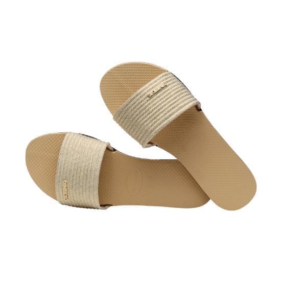 Imagem de Sandálias havaianas feminina you malta metallic dourado 33/34