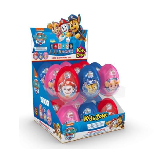 Imagem de Kids zone brinquedos com surpresa e partilhas eggs 3d paw patrol com 18 unidades