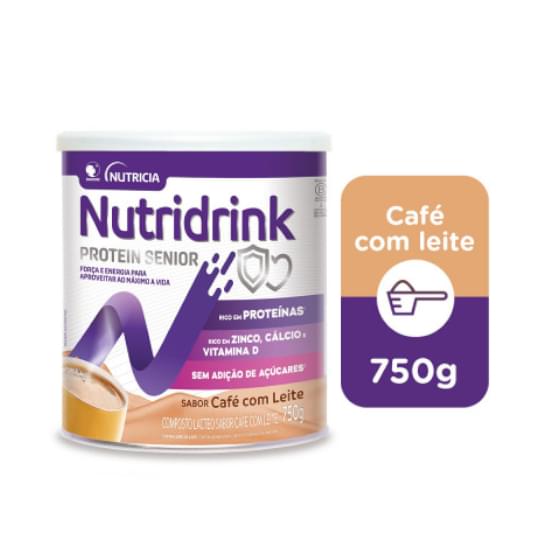 Imagem de Danone nutridrink protein senior pó café com leite lata 750g