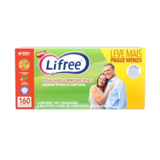 Imagem de Toalhas umedecidas lifree para adulto | pacote com 160 unidades