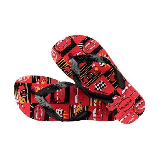 Imagem de Sandália havaianas infantil kids cars vermelho rubi/preto 23/24