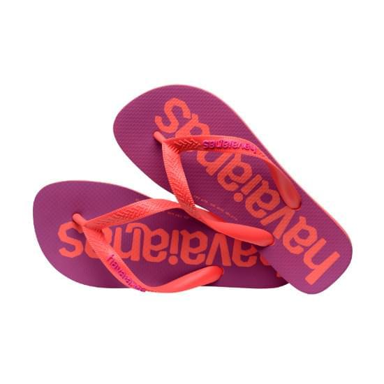 Imagem de Sandalias havaianas unissex top logomania2 salmão 43/44