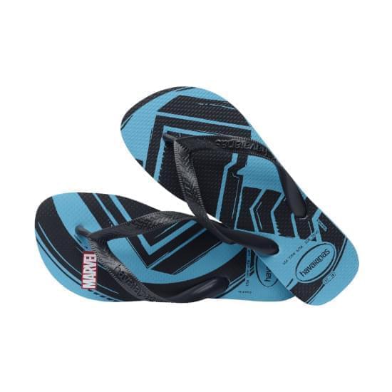 Imagem de Sandália havaianas masculina top marvel logomania azul tranquilidade 23/24