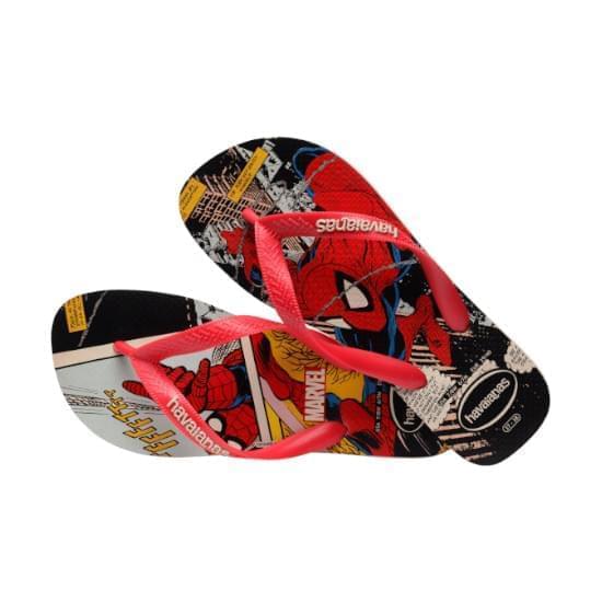 Imagem de Sandália havaianas masculina top marvel classic bege palha/vermelho rubi 33/34