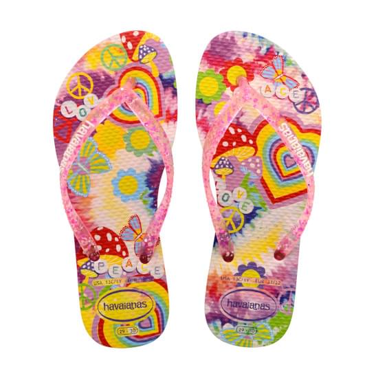 Imagem de Sandália havaianas kids slim fashion rosa ballet 33/34